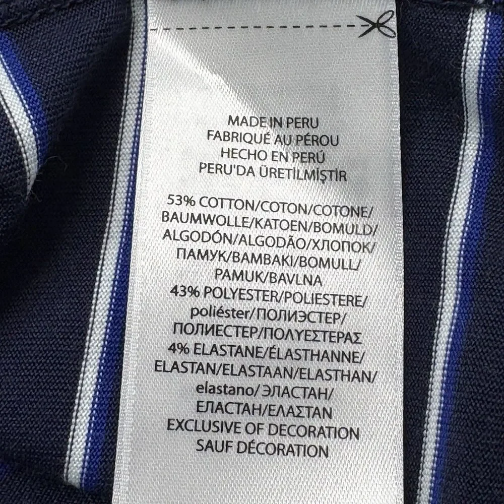 Polo Ralph Lauren Shirt Men L Moisture Wicking Blue Stripe Turnberry Golf Club